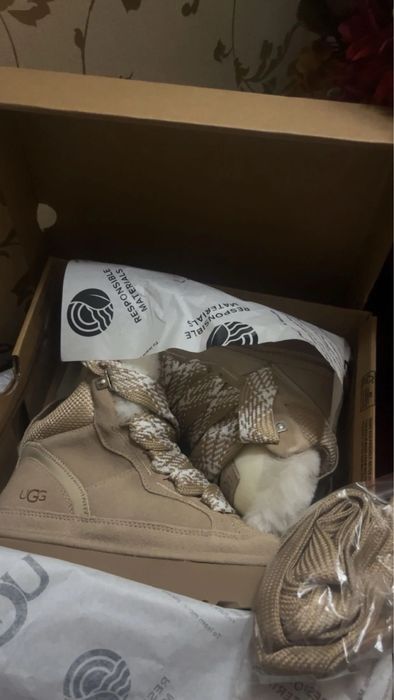 Угги Ugg Lowmel високі коричневі/бежеві/чорні