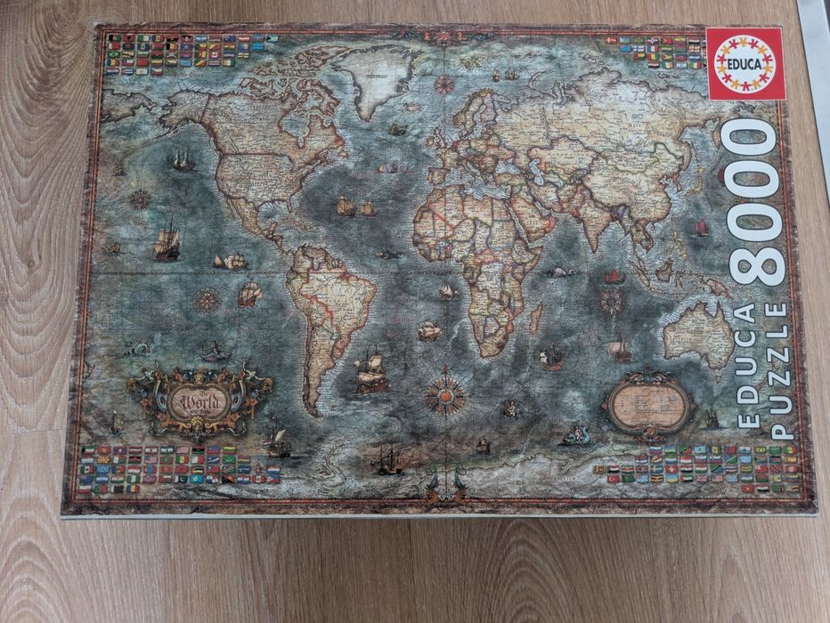 Puzzle Historical world map de 8000 peças Completo