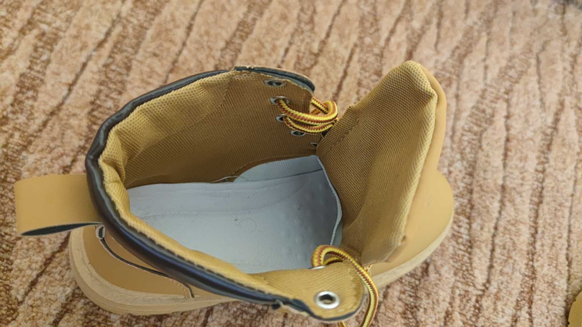 Buty zimowe męskie, brązowe/miodowe r. 39 NOWE
