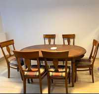 Pilnie sprzedam drewniany stół i 6 krzeseł