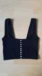 Crop top preto - Stradivarius