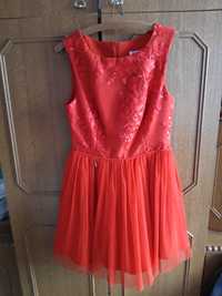 Czerwona Bicotone sukienka