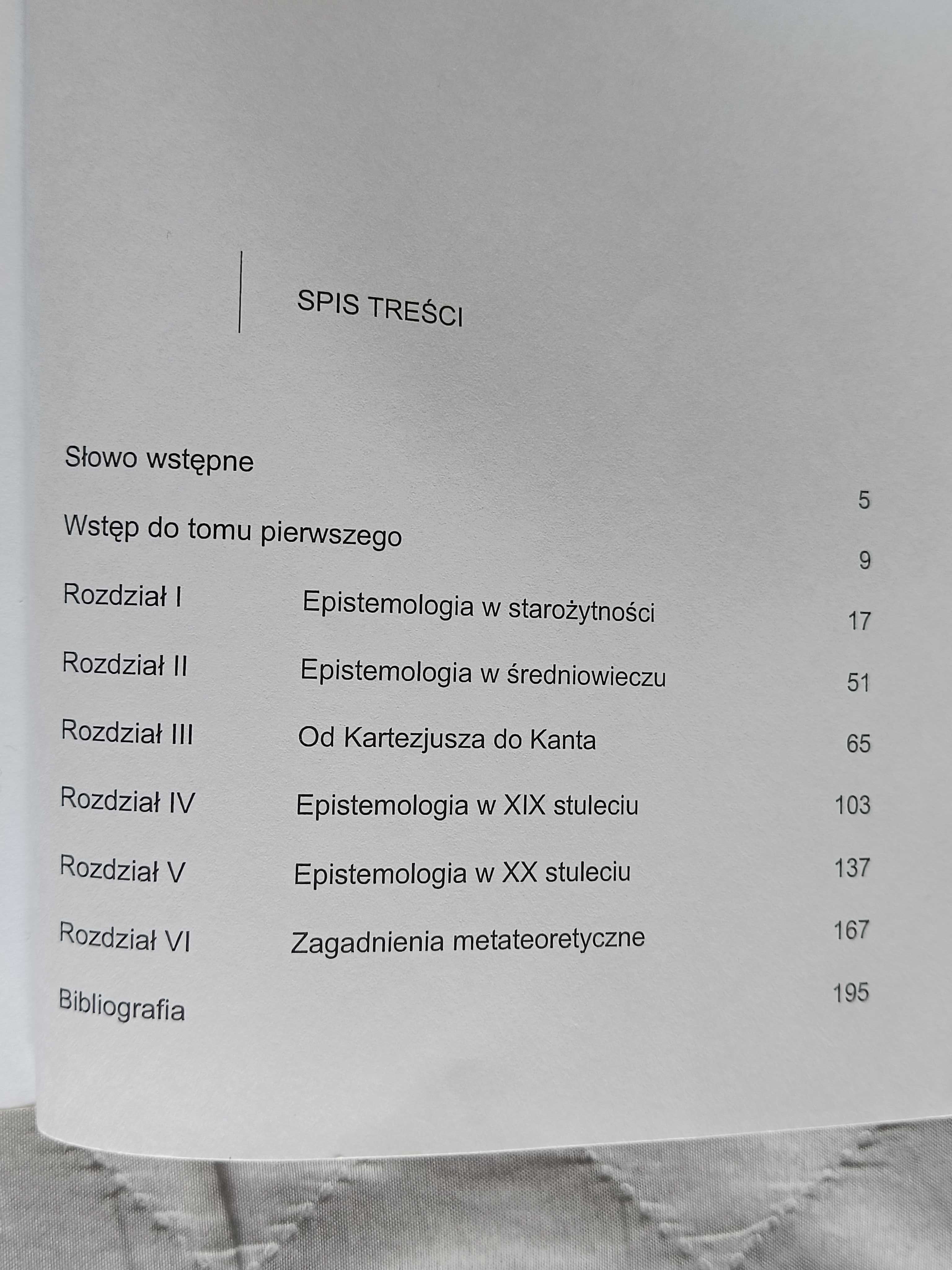 Jan Woleński, Epistemologia, tom 1