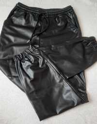 Штани з еко-шкіри, H&M, розмір М, чорного кольору