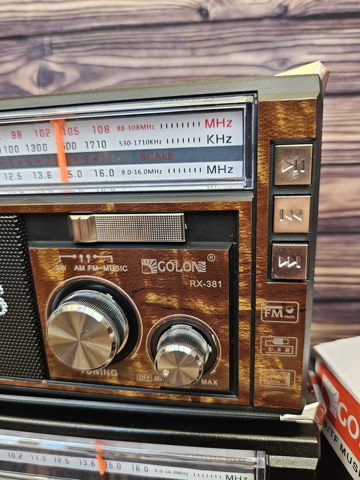 Радіо радіоприймач rx 381 з фонариком usb  радио аккумуляторі