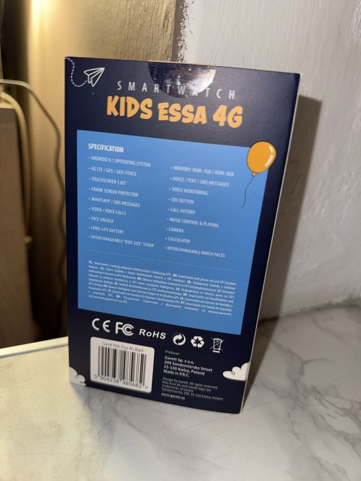 SmartWatch Kids Essa 4G GPS + KARTA SIM.