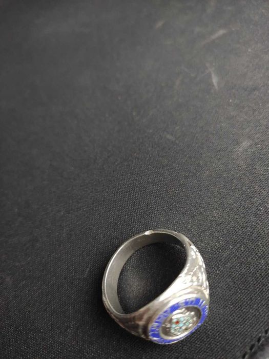 US Army 16th Infantry Sterling Silver srebrny sygnet wojenny antyk