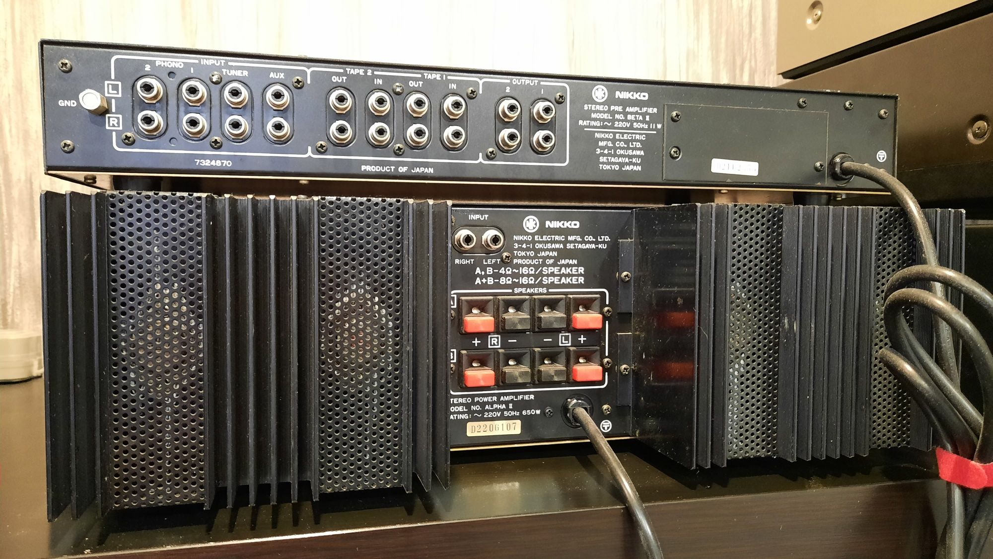 Підсилювач Nikko Pre-amplifier Beta ll, Nikko Power Amplifier Alpha ll