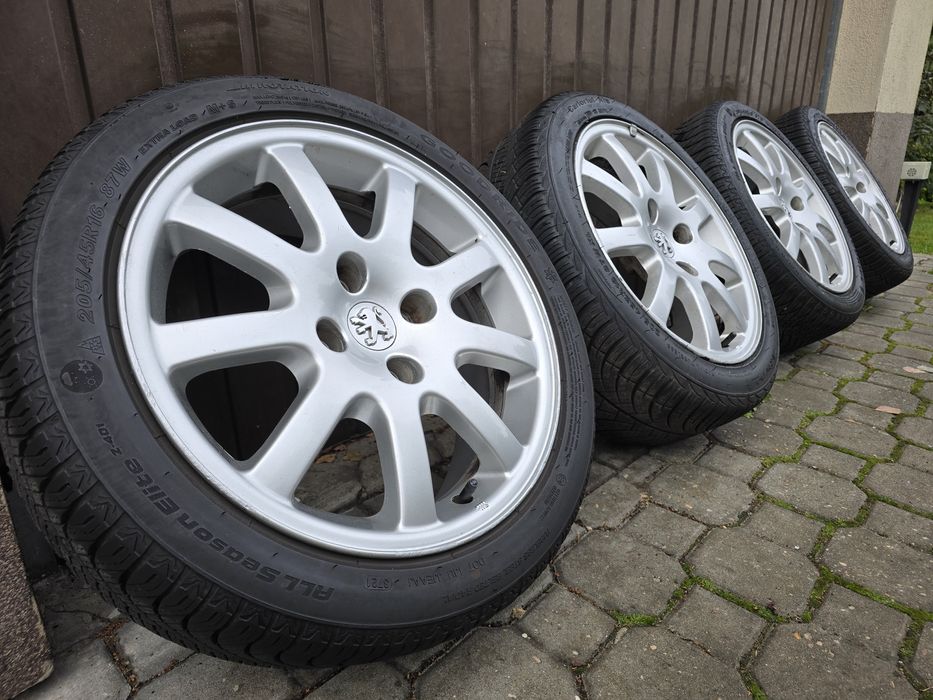 Felgi z oponami 205/45R16 Peugeot 206 4x108 Partner 207 C2 C3 Berlingo