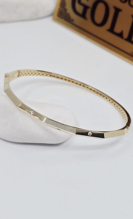 Złota bransoletka sztywna próba 585 14k