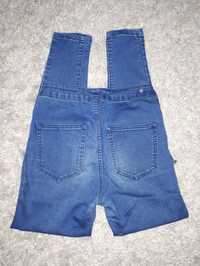 Jeansy spodnie sinny z wysokim stanem pull & bear