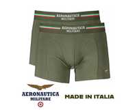 Bokserki Aeronautica Militare ZIELONE 2 PACK PREZENT OKAZJA r. XXL