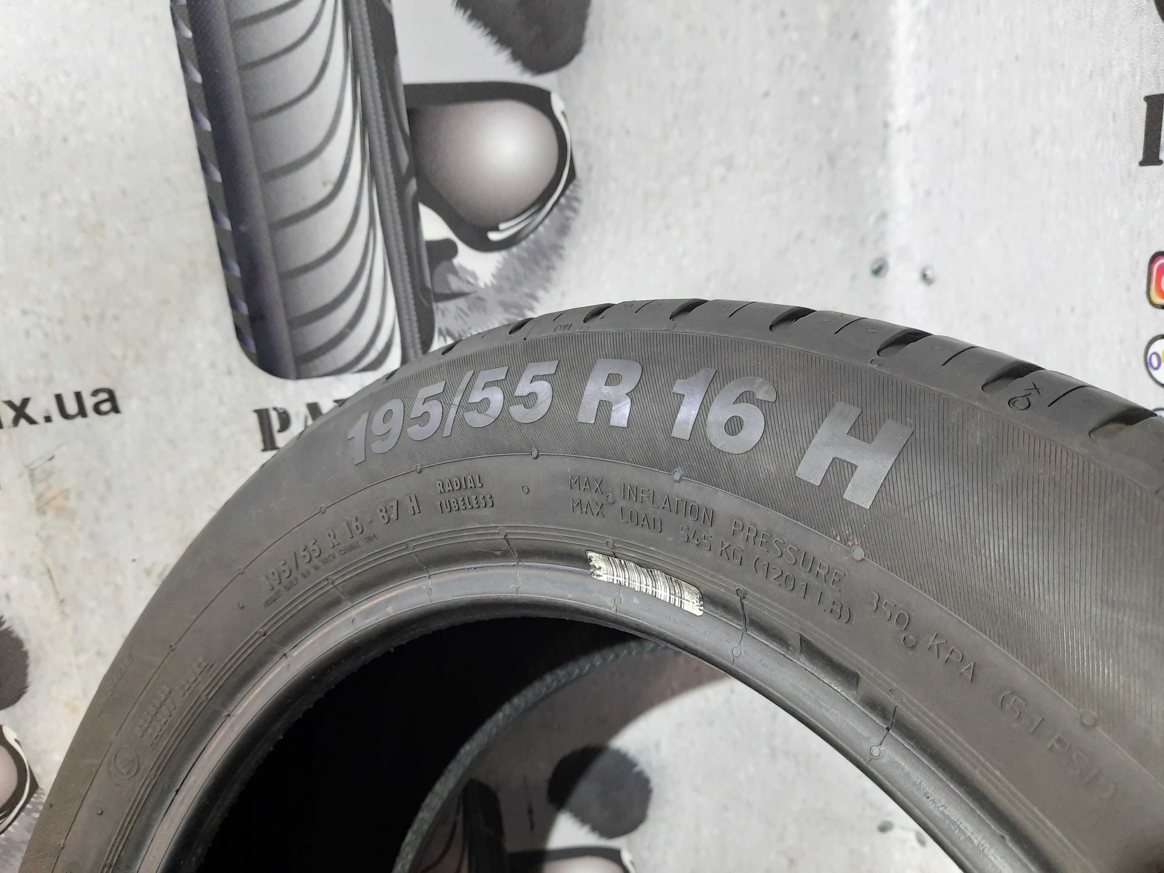 Шини 7мм 195/55 R16 CONTINENTAL ContiEcoContact 5 б/у літо склад