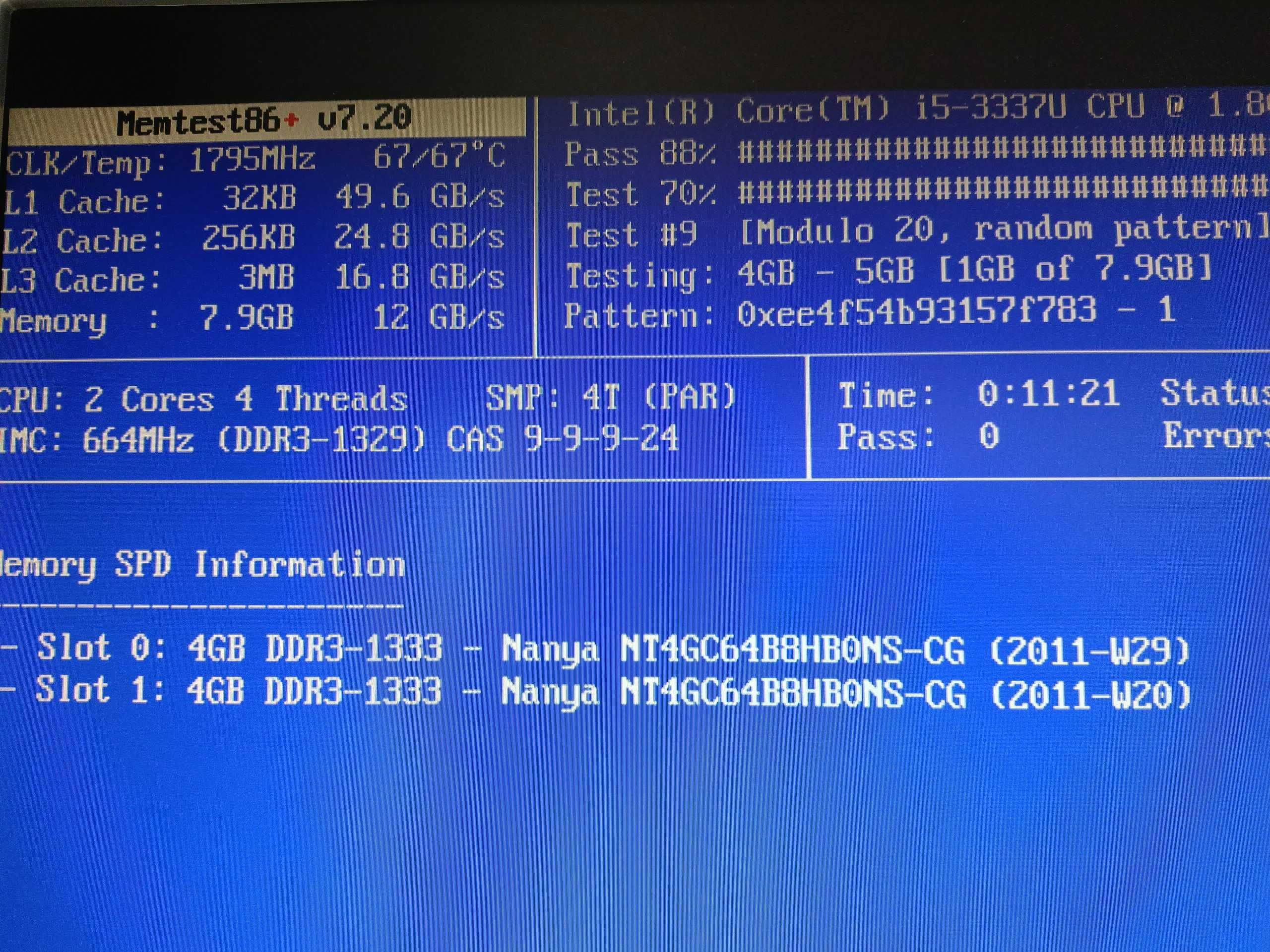 4Gb DDR3 1333MHz Nanya PC3-10600.  Ноутбучная память.