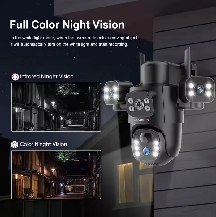 Вулична камера відеоспостереження LsVision 4K 4G WiFi Zoom 10x на соня