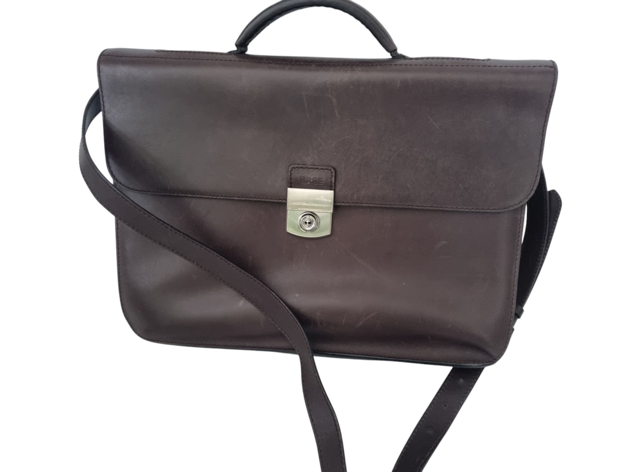Brązowa skórzana torba torebka bree 
Szerokość 38 cm 
Wysokosc 26 cm