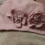 Beret, kapelusik czapka pudrowy róż