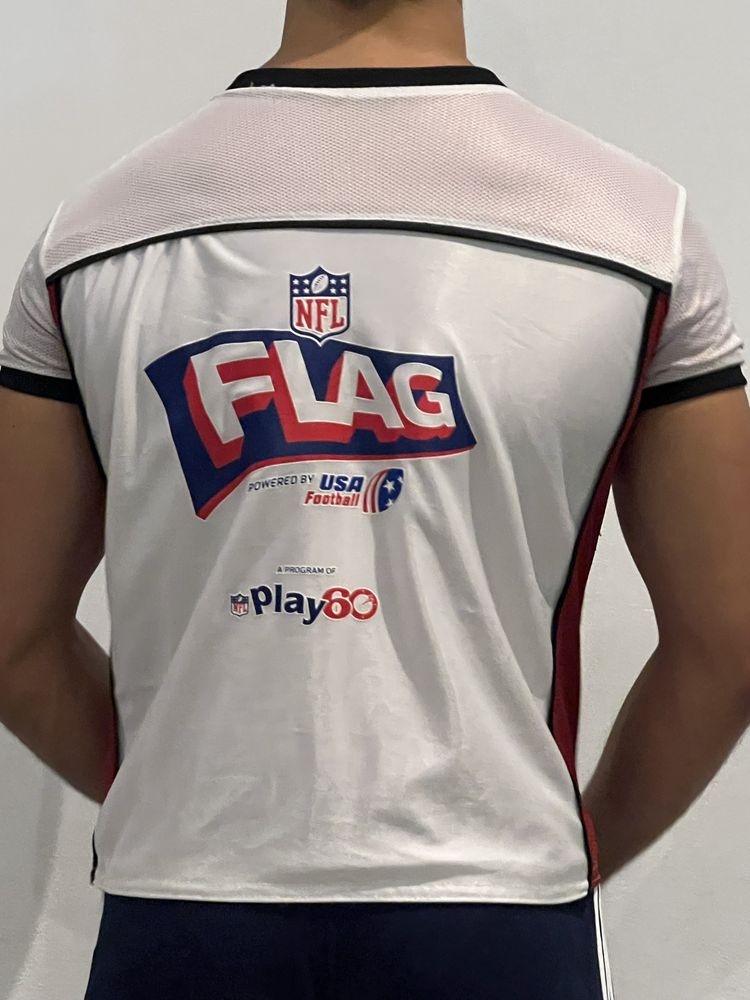 NFL koszulka czerwona biała treningowa usa football