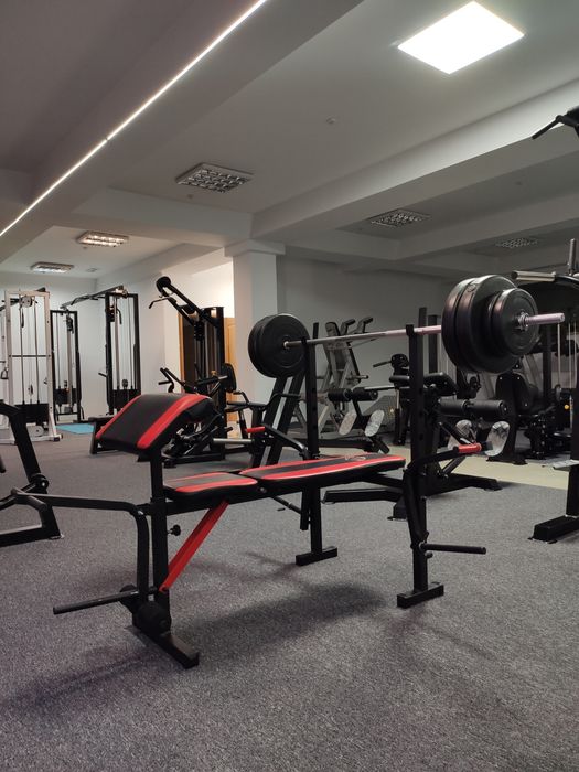 Лавочка для жима з грифом та блінами 50 кг