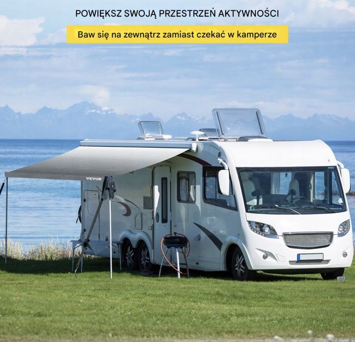 Zadaszenie do przyczepy kempingowej MATERIAŁ 4,33x2,4 m