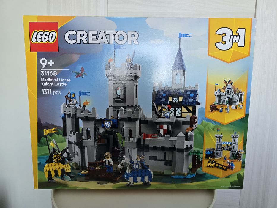 Nowe LEGO 31168 Creator 3w1 - Średniowieczny zamek rycerzy konnych