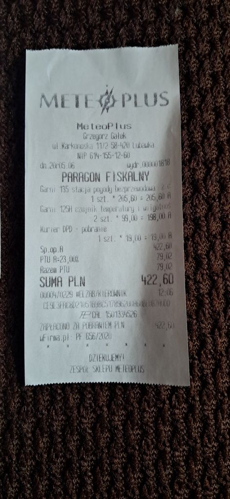 Stacja pogodowa - Garni 135 + 3 czujniki