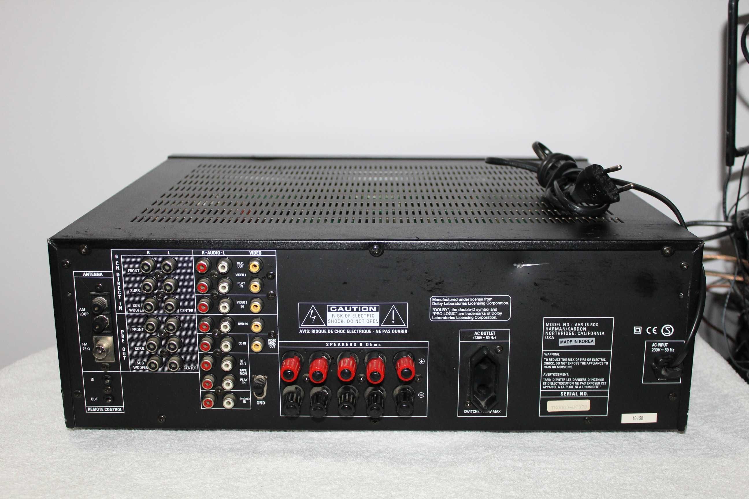 harman/kardon AVR 18 RDS  amplituner wzmacniacz kino domowe Wysyłka