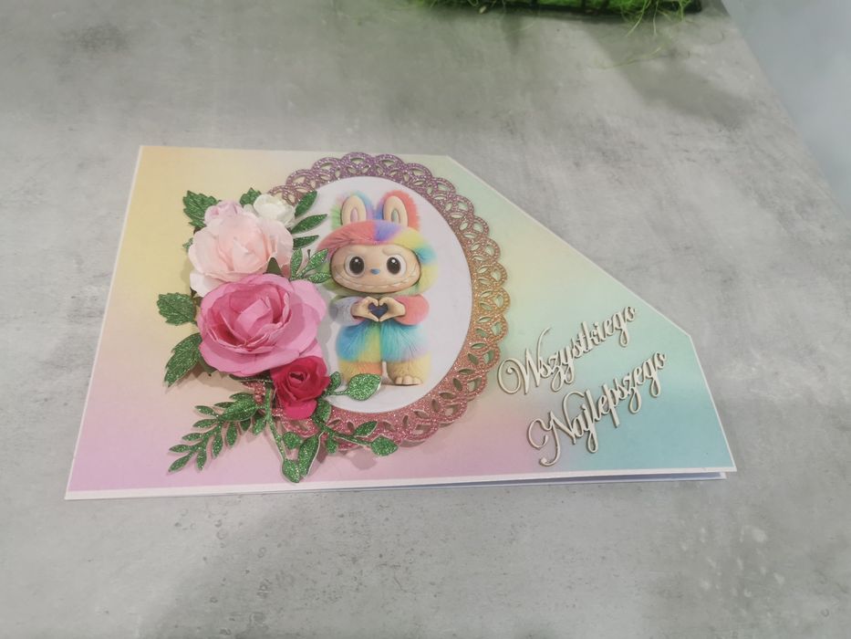 Kartka urodzinowa,, Labubu,,