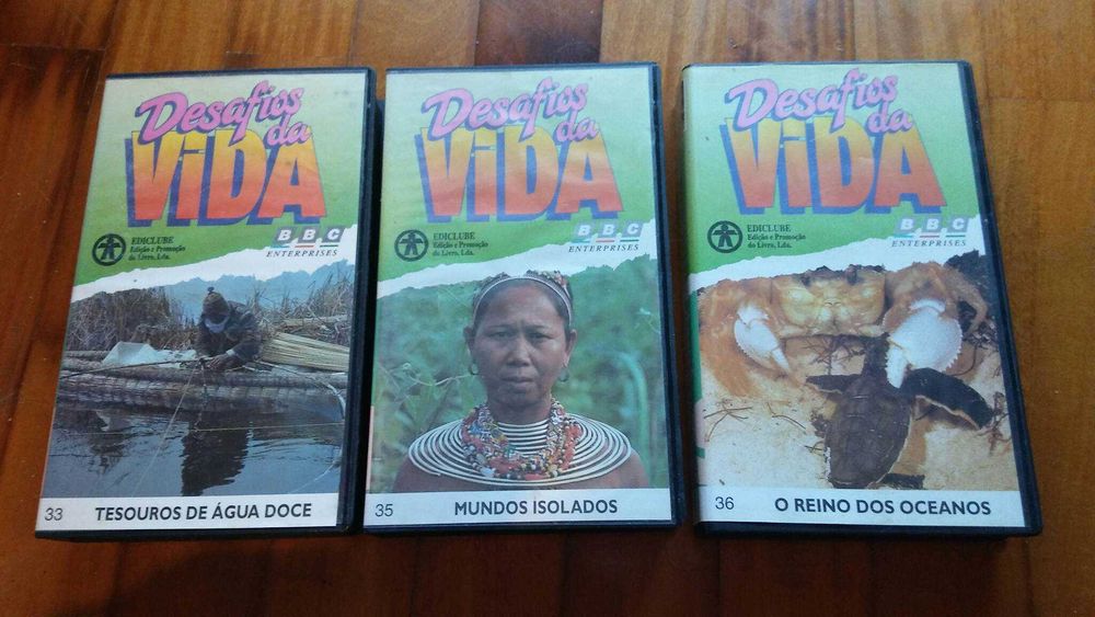 VHS - 33 cassetes - Desafios da Vida - BBC - 1994