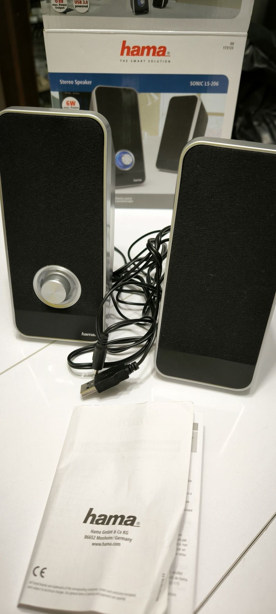 Colunas Stereo Speaker Hama Sonic LS-206 - Novas