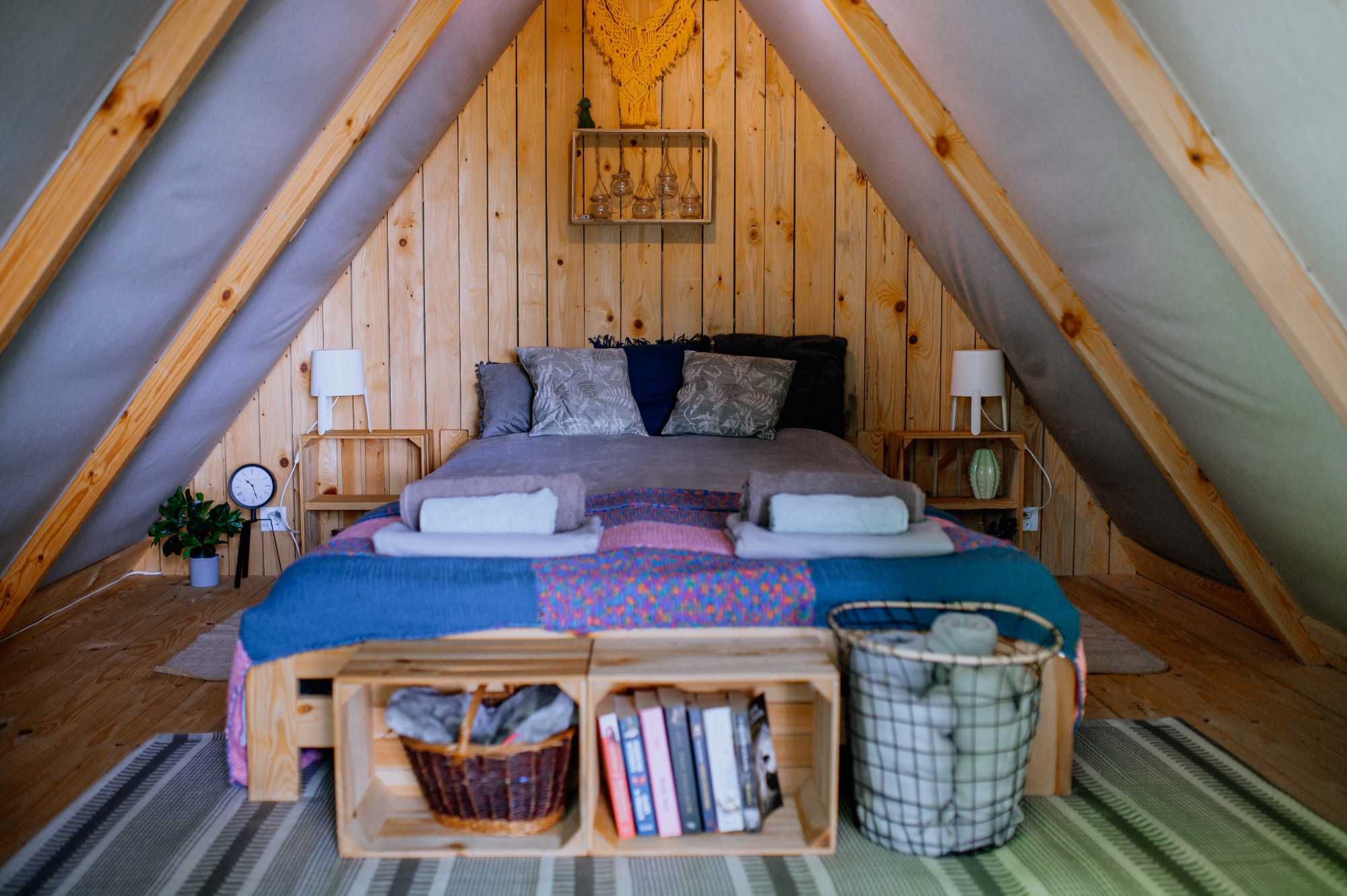 Domek / Szałas / Glamping - jacuzzi, rowery - 50 min z Wwy.