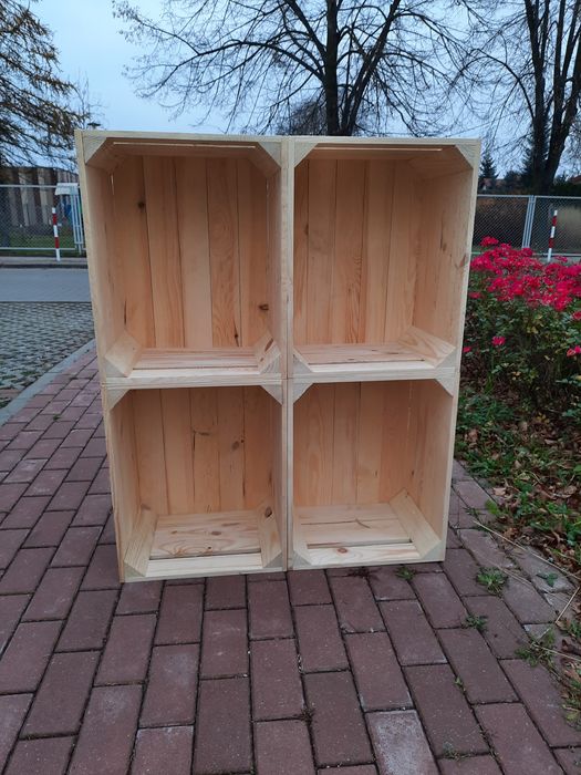 Skrzynka drewniana NUMER-1 szlifowana handmade 50×40×31