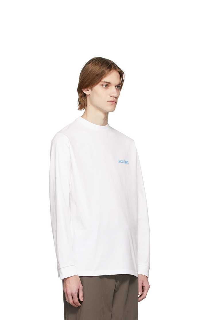 Лонгслів Jacquemus White 'Le T-Shirt Gelo' Long Sleeve T-Shirt