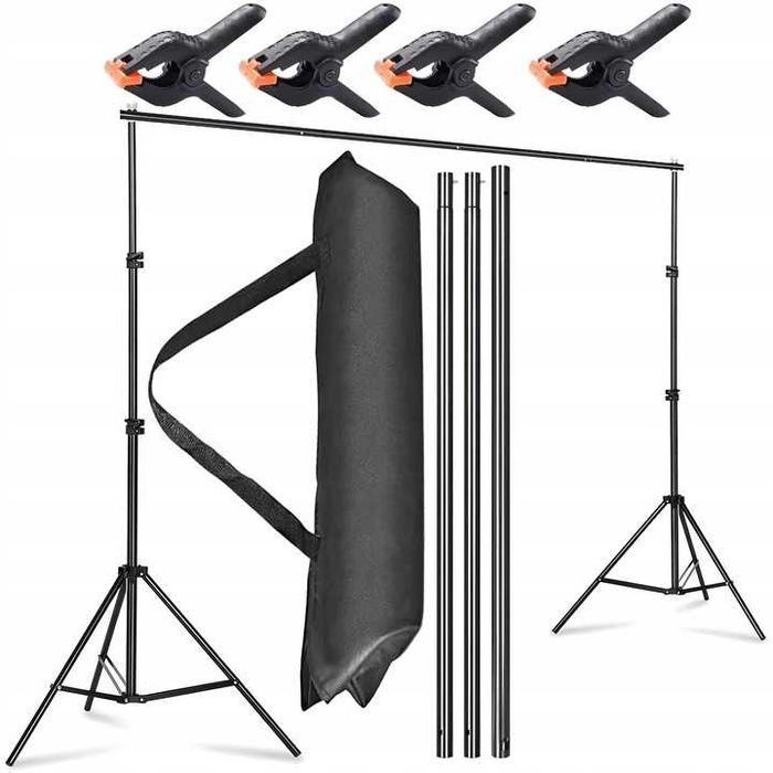 Stojak uchwyt statyw do tła fotograficznego regulowany szer. 2m +etui