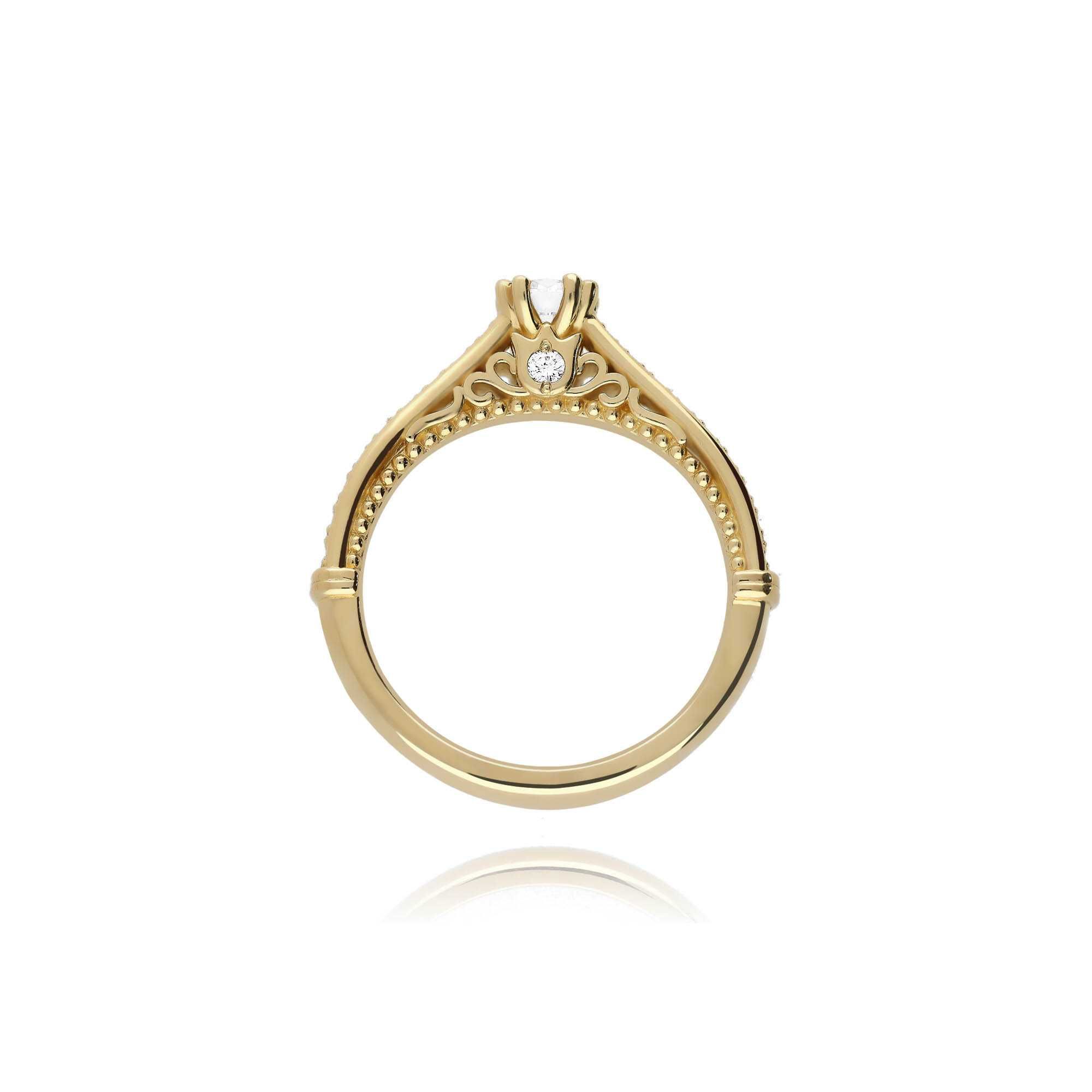 Złoty Pierścionek pr.585 brylanty 0.48ct RSTB30