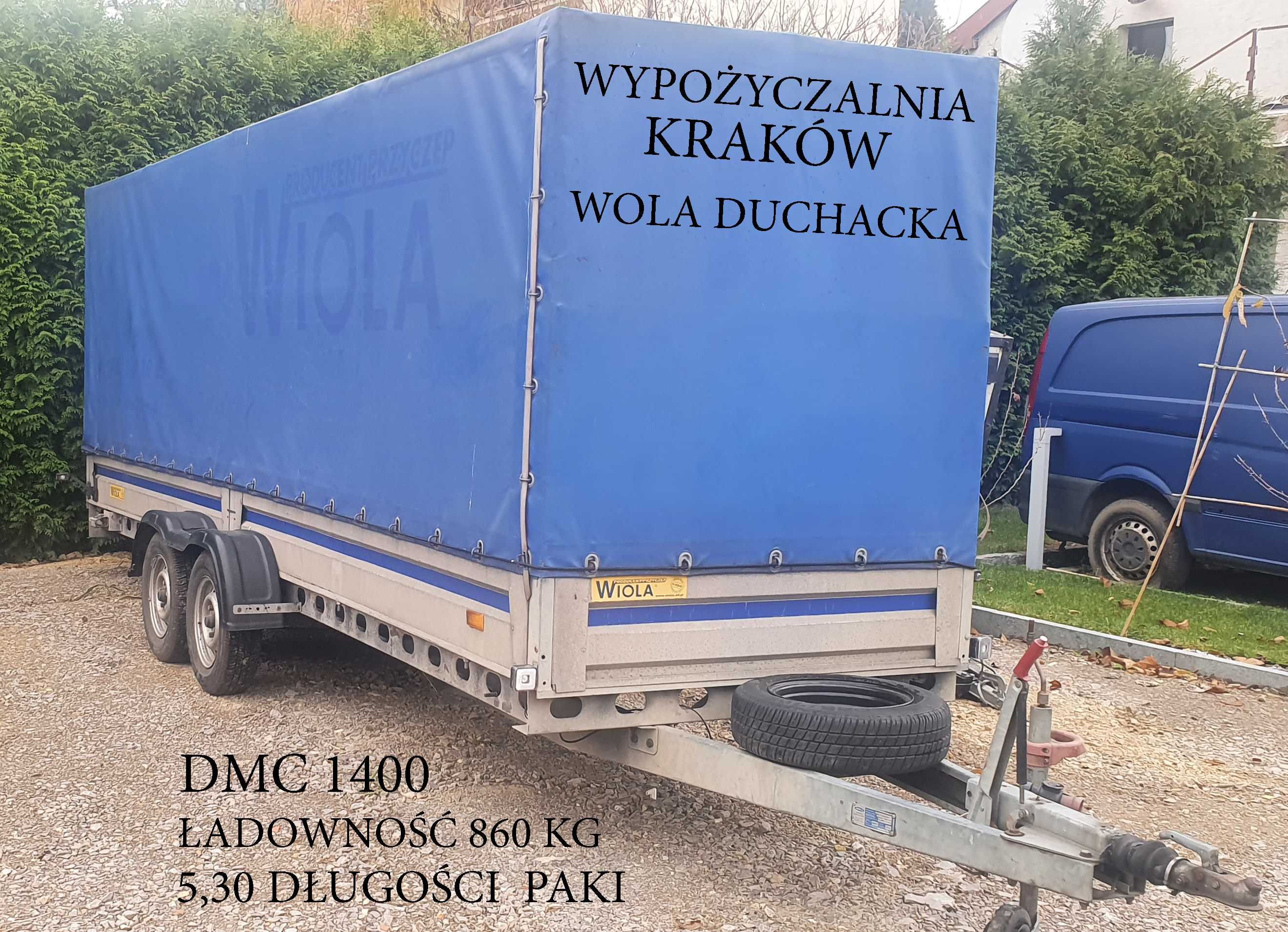 Laweta przyczepa ,wynajem ,wypożyczenie DMC 2000, wypożyczalnia Kraków