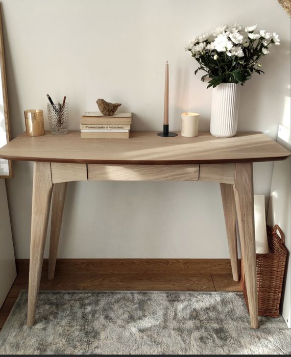 Biurko Pecara 105x45 z szufladą bielone