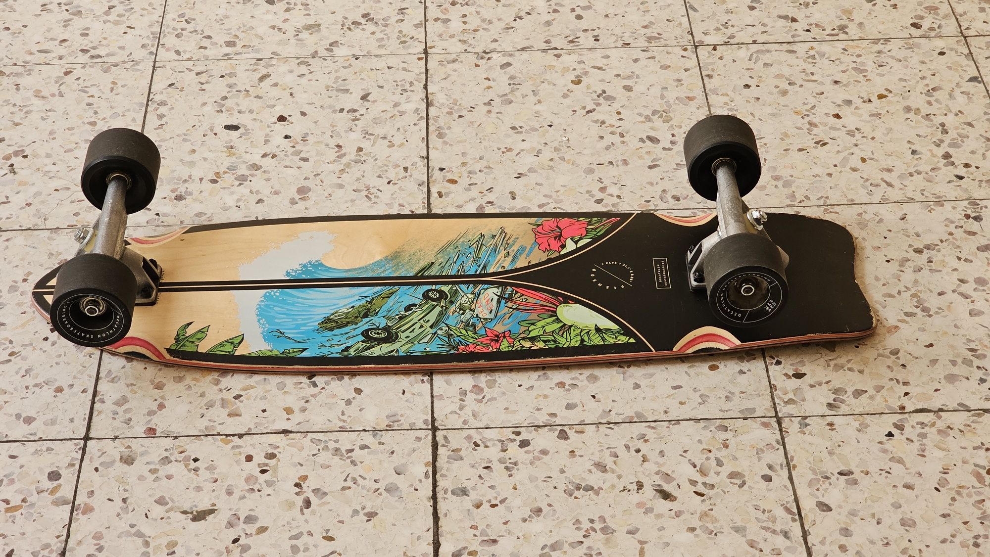 Deskorolka cruiser wave board fish 500 31,1'' x 8,85'' kółka 70 mm 78A