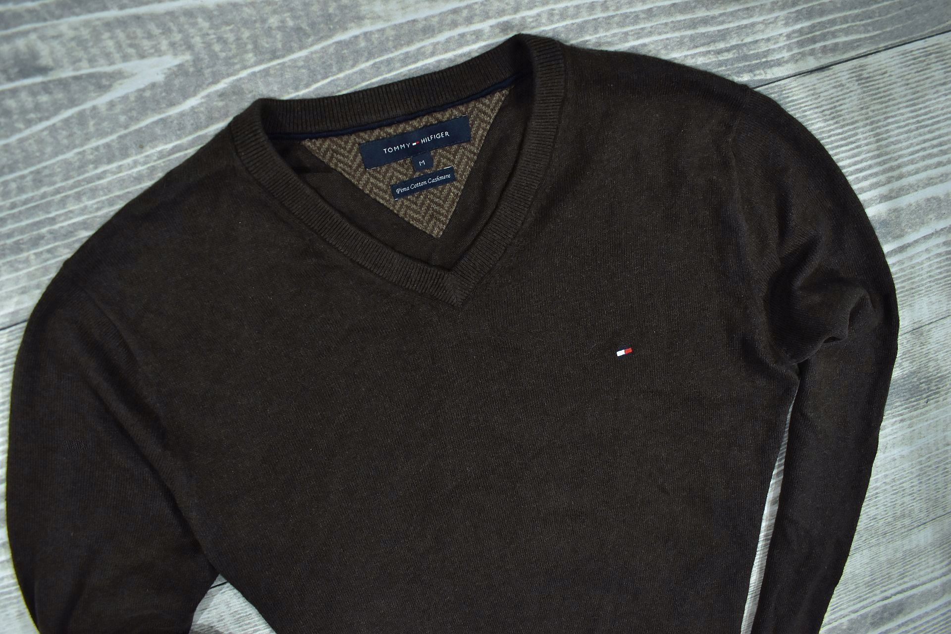 TOMMY HILFIGER Pima Cotton Cashmere Sweter Męski M