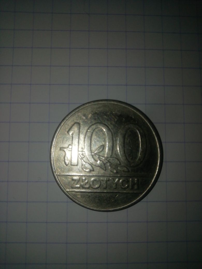 Moneta 100 zł 2 sztuki 1990 r.