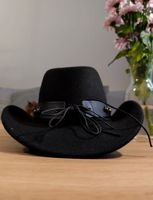 Kapelusz kowbojski czarny klasyczny wild west country western kowboj