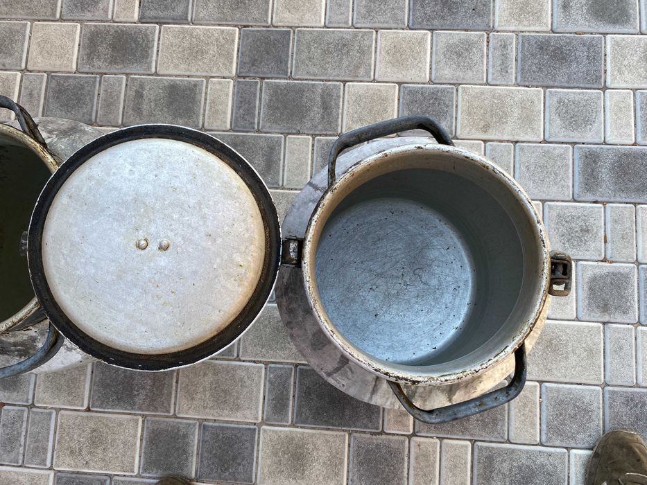 Алюминиевый бидон емкость под жидкость сыпучие бочка тара бідон бедон