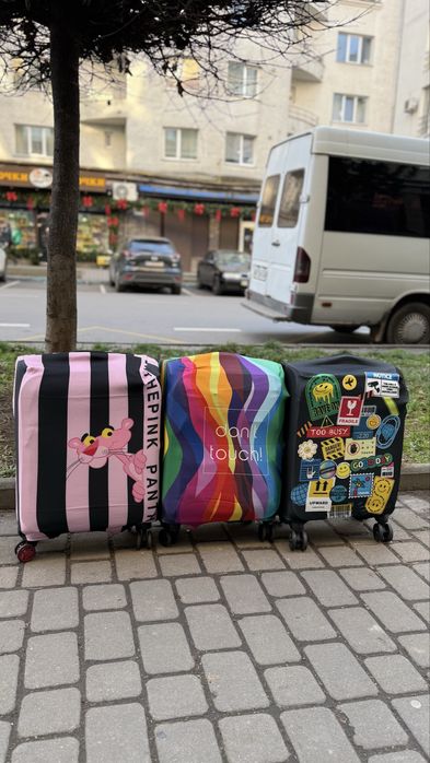 Чохол на валізу з принтом  Захисний чохол для чемодана