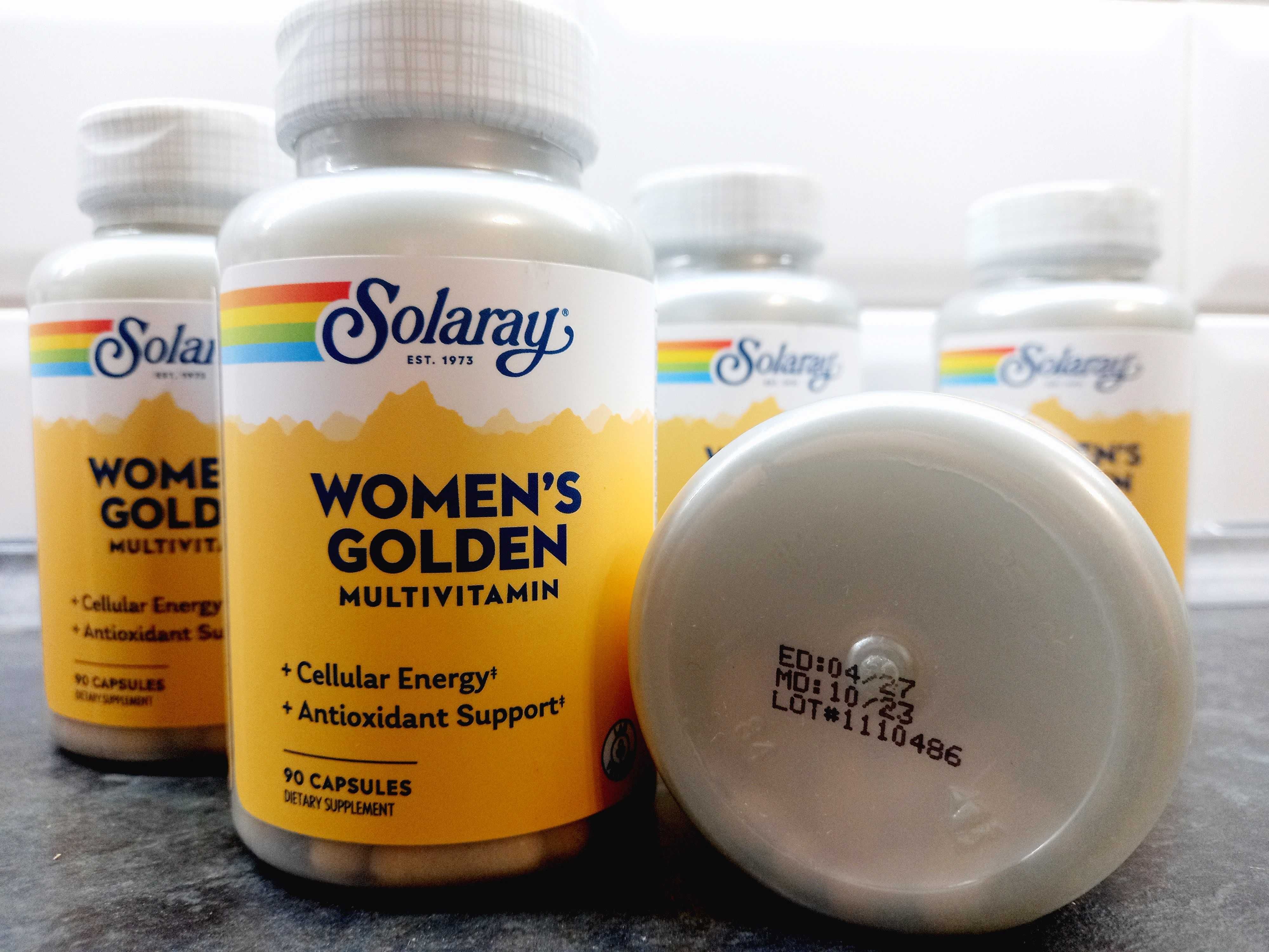Solaray, Womens Golden Multi (90 капc.), женские витамины