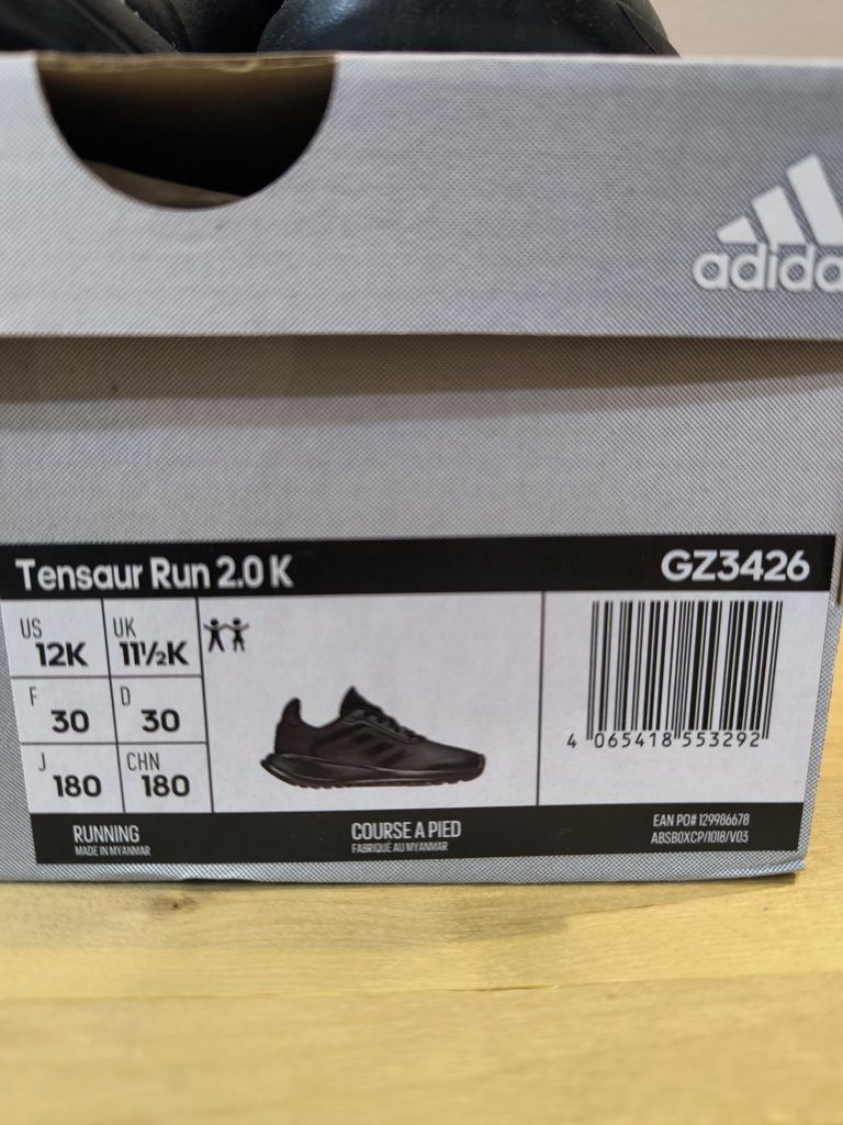 Buty Adidas 30 Tensaur Run 2.0 K GZ3426 czarne chłopięce wiosna