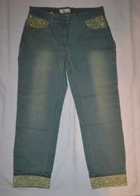 Spodnie damskie rurki niebieskie jeans rybaczki NOWE! Tesini R 40