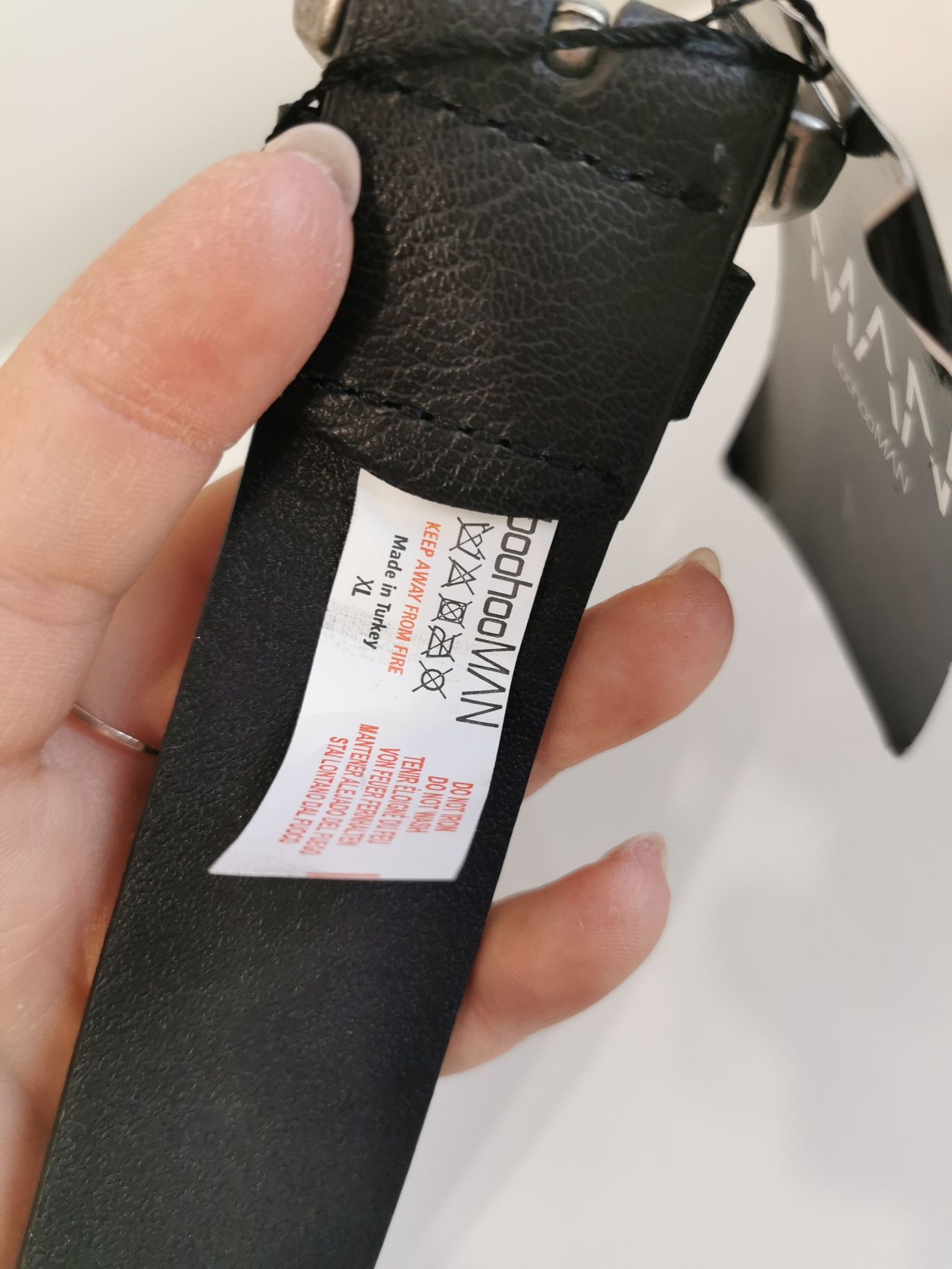 Nowy pasek męski Czarny pasek do spodni męski gruby jeans belt XL 42