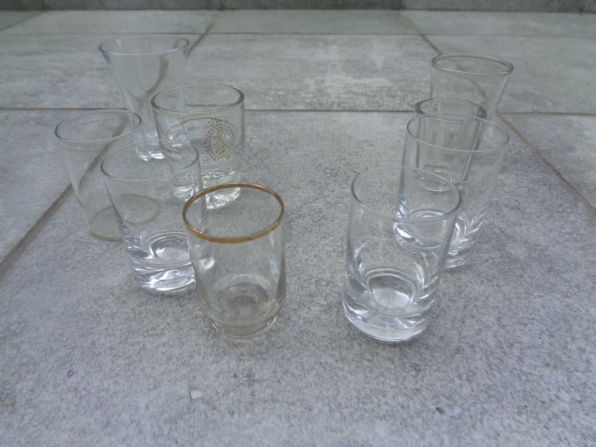 Kieliszki szklane do wodki - likieru mix 9 sztuk