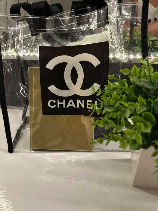 сумка упаковка Chanel прозрачная жидкое стекло