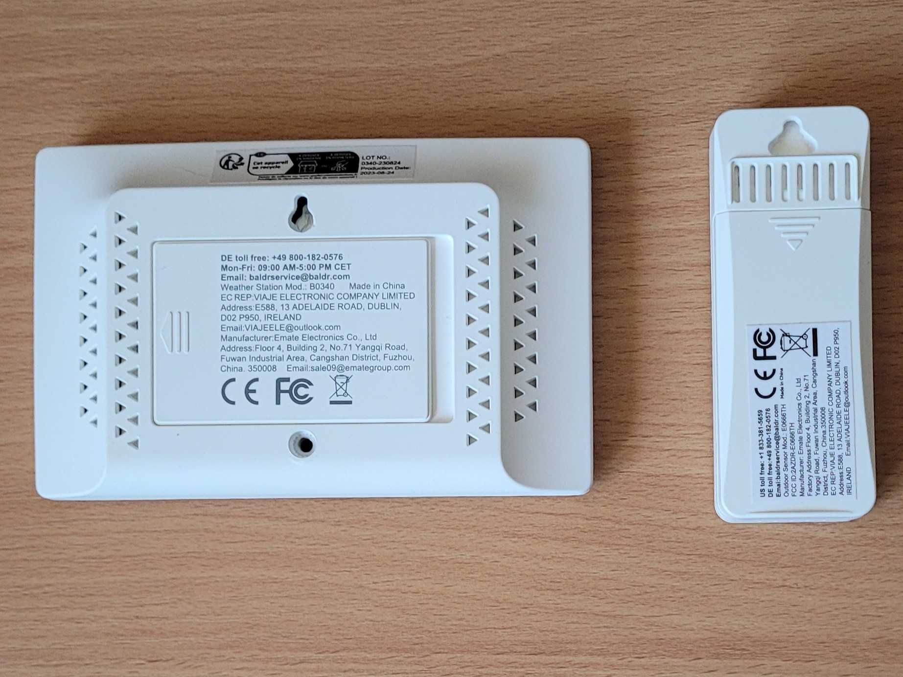 Stacja Pogodowa Baldr  alarm plus dodatkowy czujnik, ekran 5.43 cala
